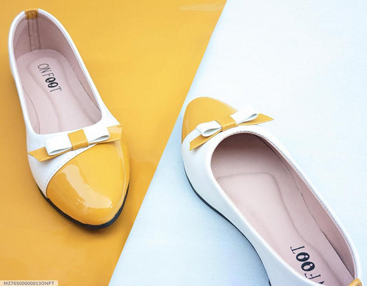 Yellow Women’s Rexine Pumps – Fancy, Formal, Casual & College Footwear (Sizes 36–41)