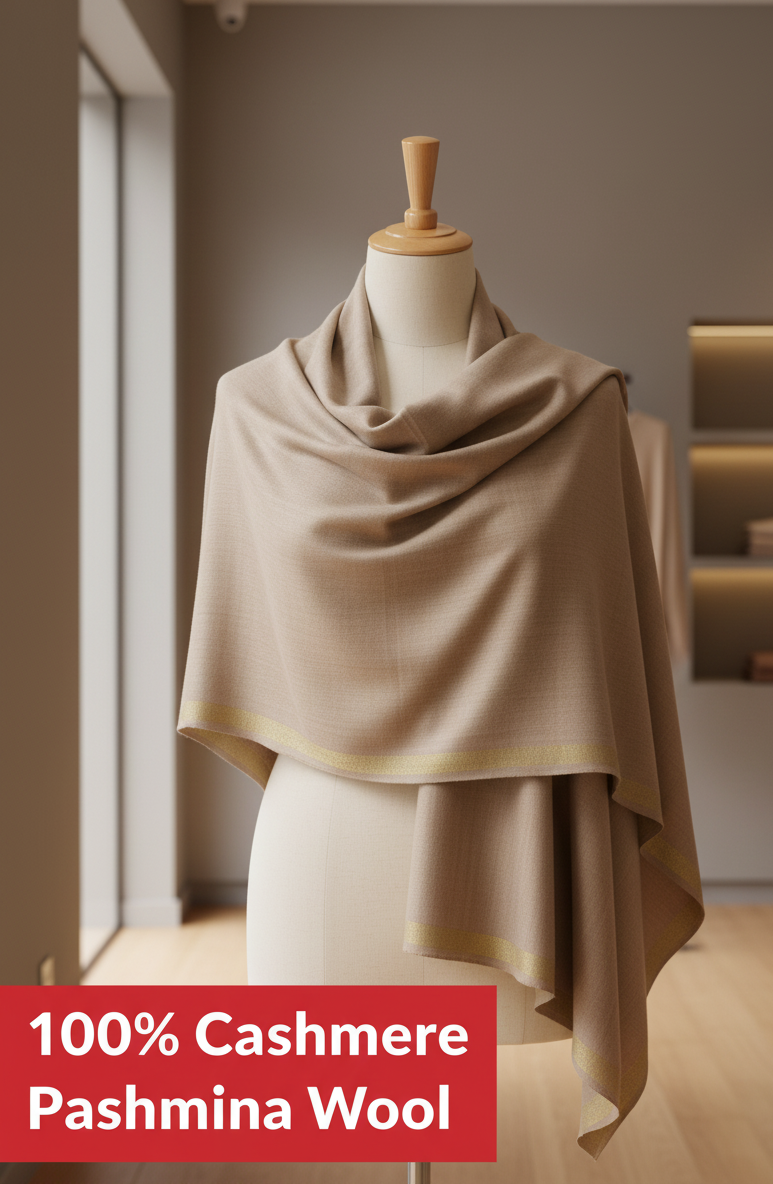 ✨Premium Brown Pashmina Shawl – Soft, Warm & Timeless Elegance✨