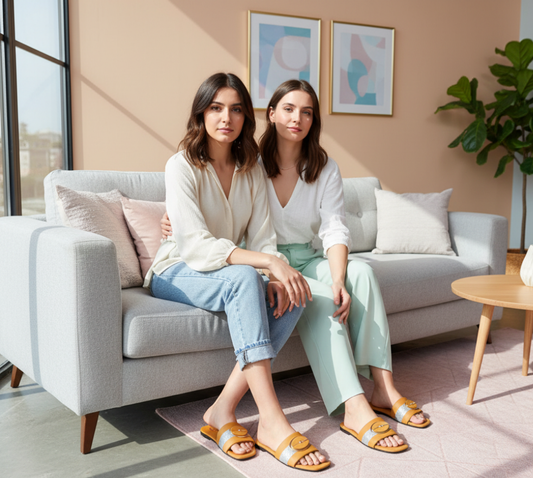 💛 "Glam Mustard Flats – Sparkle, Comfort & Style in Every Step