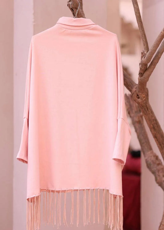 "✨Pink Cozy Fleece Poncho – Chic, Warm & Ready-to-Wear!✨"