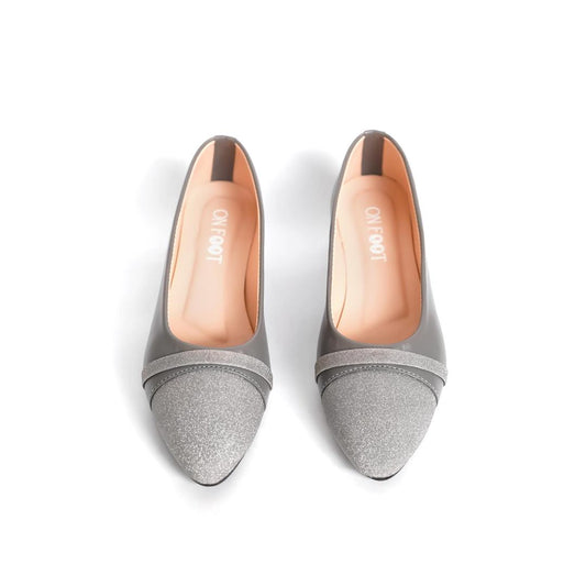 GlamHive™ Grey Textured Neoprene Pumps – Classy Comfort for Every Occasion
