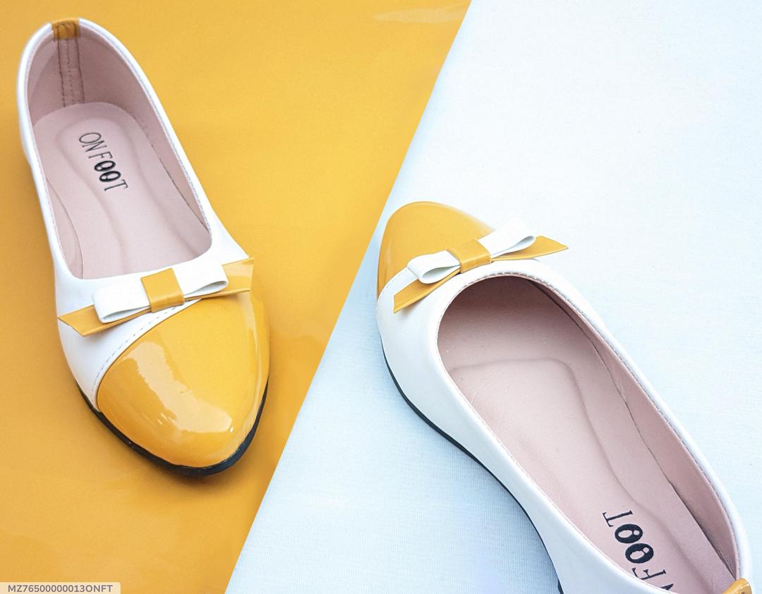 Yellow Women’s Rexine Pumps – Fancy, Formal, Casual & College Footwear (Sizes 36–41)