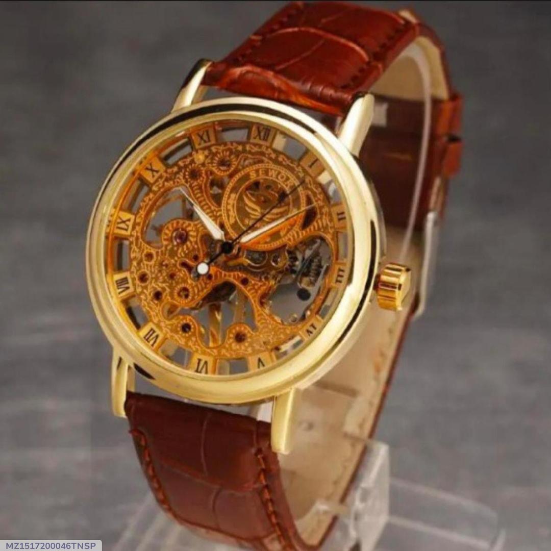 "Men’s Luxury Leather Chronograph Watch – Timeless Style & Precision"