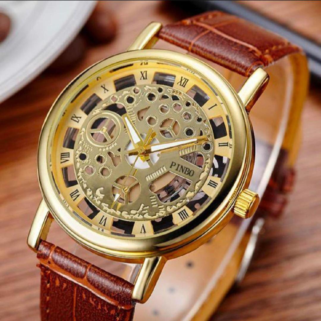 "Men’s Luxury Leather Chronograph Watch – Timeless Style & Precision"