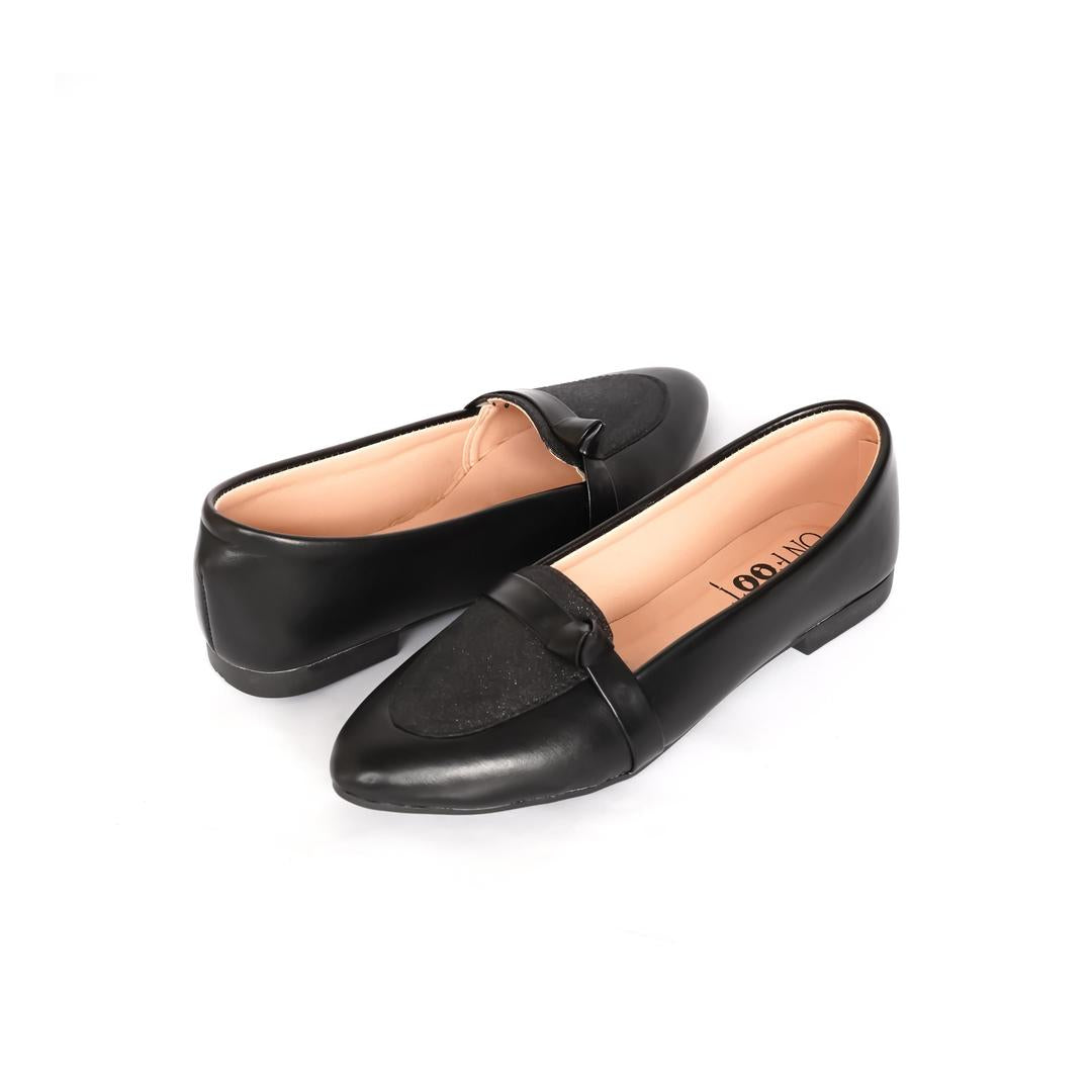 ✨ Women’s Black Rexine Pumps – Classic Elegance for Every Occasion