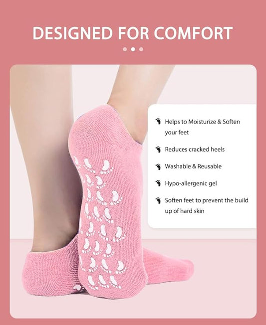 SilkyFeet™ Spa Gel Socks – Overnight Baby-Soft Feet