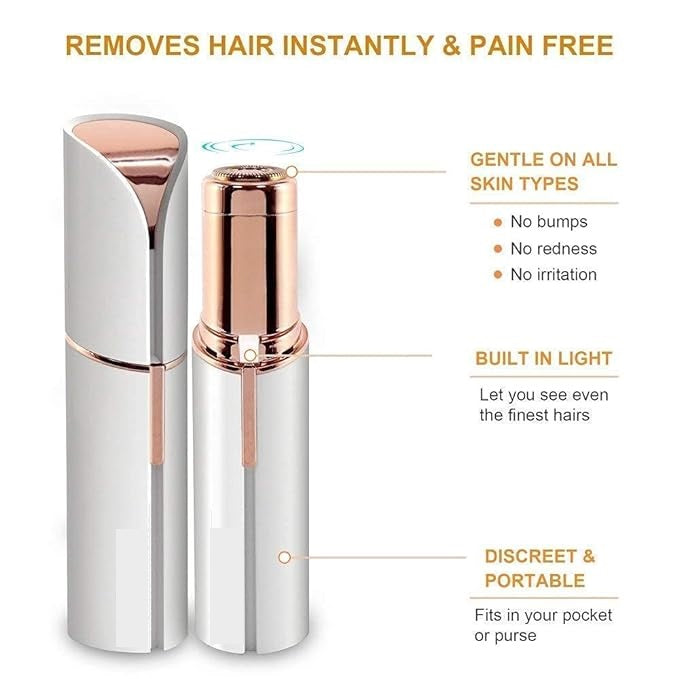 FlawlessGlow™ Instant Painless Facial Hair Remover – Smooth Skin in Seconds