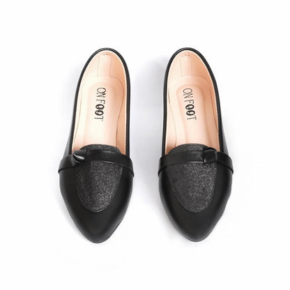 ✨ Women’s Black Rexine Pumps – Classic Elegance for Every Occasion