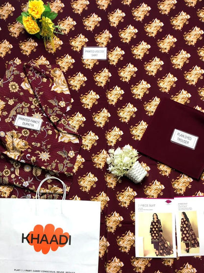 Winter Chic Printed Viscose 3-Piece Suit – Effortless Elegance