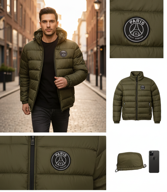 Men’s Parachute Puffer Jacket – Lightweight Winter Warmth