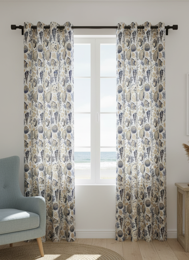 ✨ Elegant Brown Textured Jacquard Curtain – Stylish, Durable & Ready to Hang