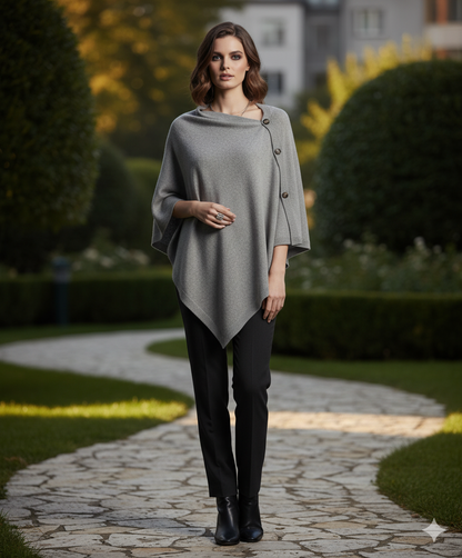 Luxe Wool Shawl – Elegant Winter Wrap in Green Velvet, Purple Cashmere, White & Gray