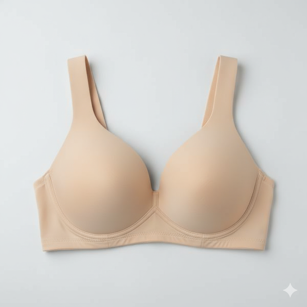 💎 Beige Cotton Padded Bra – Everyday Comfort with Perfect Support 💎