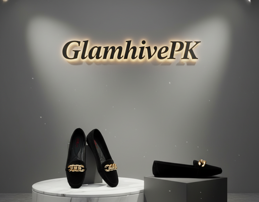 “Midnight Velvet Elegance – Black Semi-Formal Pumps for Women”