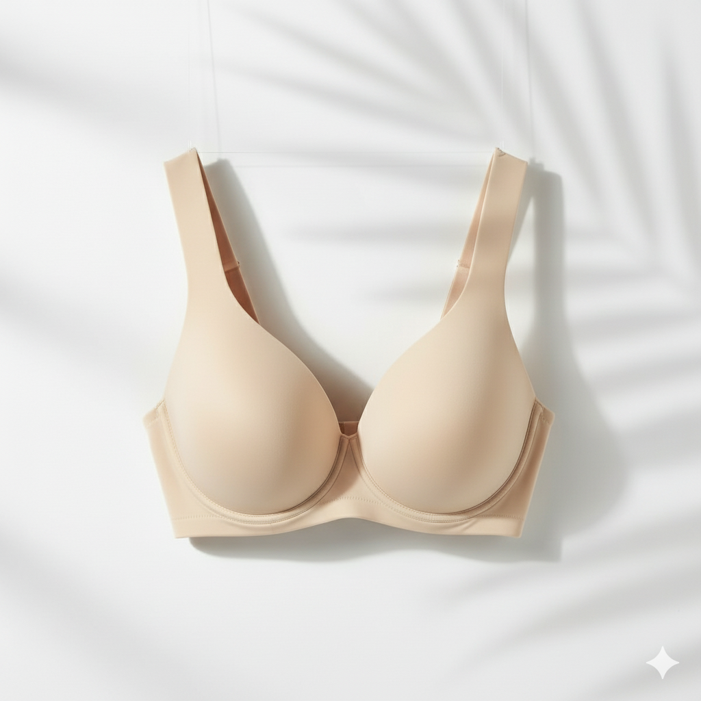 💎 Beige Cotton Padded Bra – Everyday Comfort with Perfect Support 💎