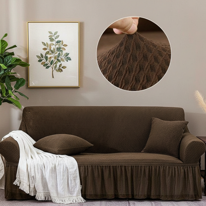 🛋️ 7-Seater Brown Mesh Sofa Cover – Stylish, Durable & Easy to Use