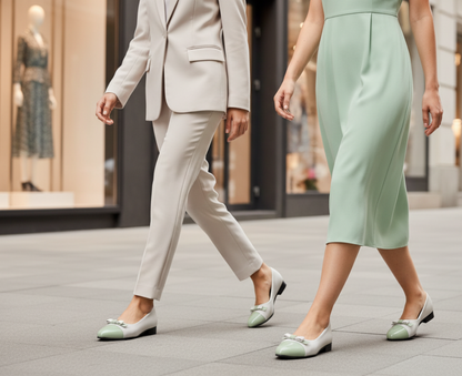 Elegant Green Rexine Women’s Pumps – Fancy, Casual & Formal Wear