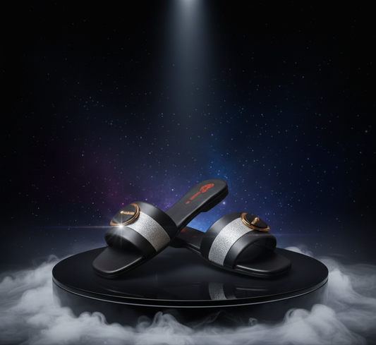 ✨ "Black Studded Flats – Bold Style with All-Day Comfort + FREE Delivery"