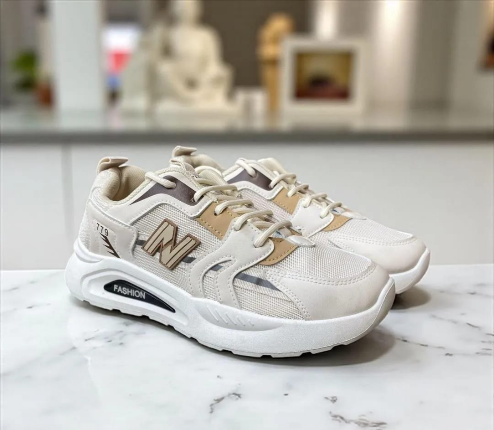 Beige Mesh Men’s Casual Walking Joggers – Lightweight & Stylish