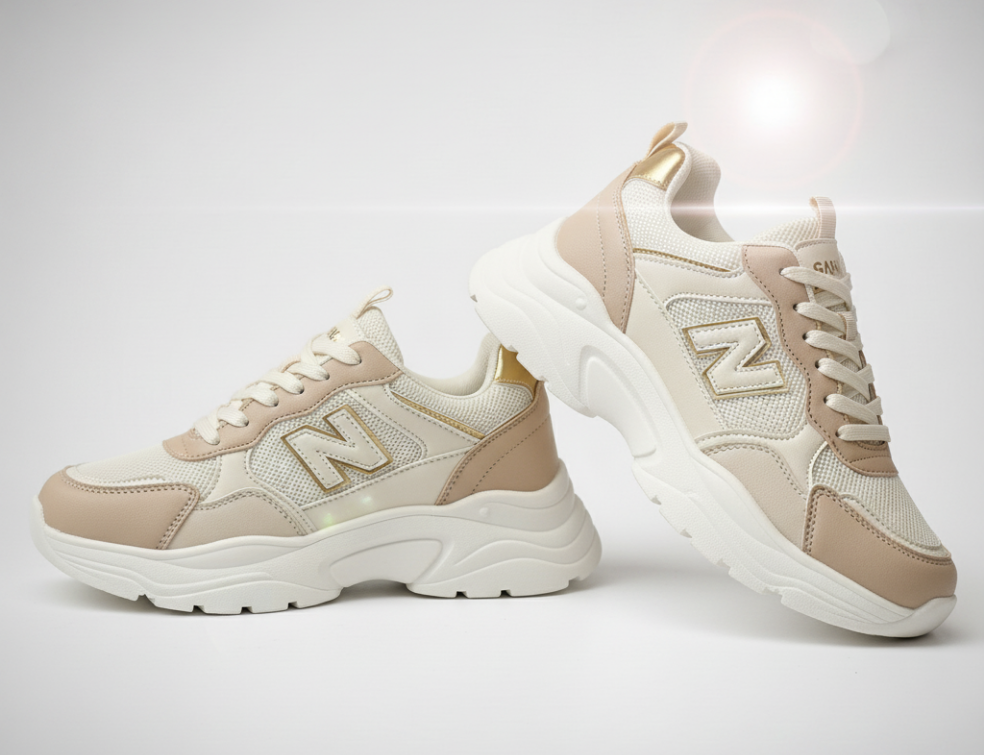 Beige Mesh Men’s Casual Walking Joggers – Lightweight & Stylish