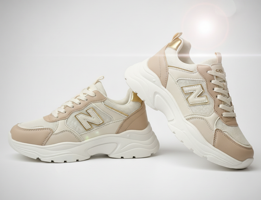 Beige Mesh Men’s Casual Walking Joggers – Lightweight & Stylish