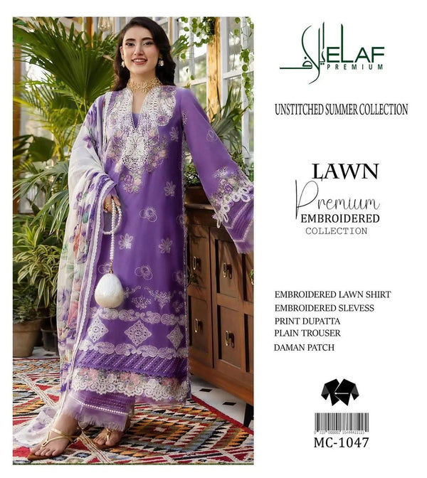 Azure Grace – 3-Piece Chikankari Embroidered Lawn Suit | Blue