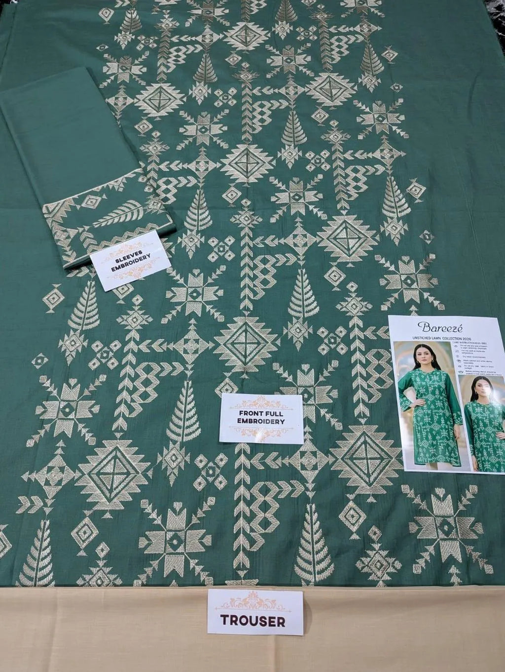 2-Piece Embroidered Lawn Suit – Elegant Classic