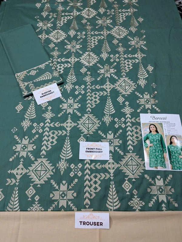 2-Piece Embroidered Lawn Suit – Elegant Classic
