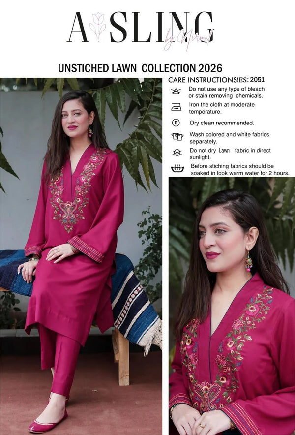 Eid Special 3-Piece Pink Lawn Suit – Elegant Festive Print
