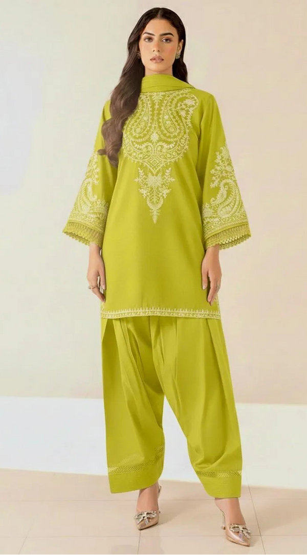 Elegant 2-Piece Embroidered Lawn Suit – Timeless Charm