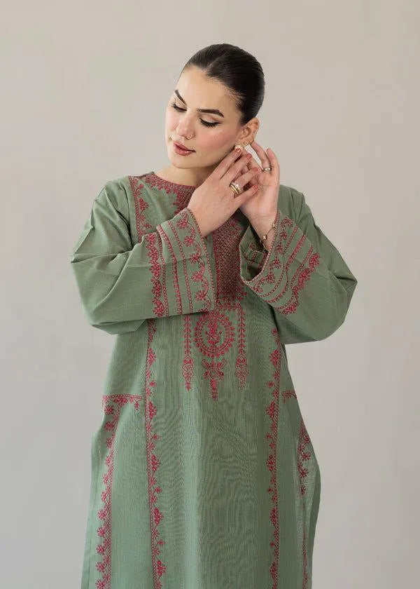 Elite Grace – 3-Piece Embroidered Lawn Suit with Digital Print Dobby Dupatta