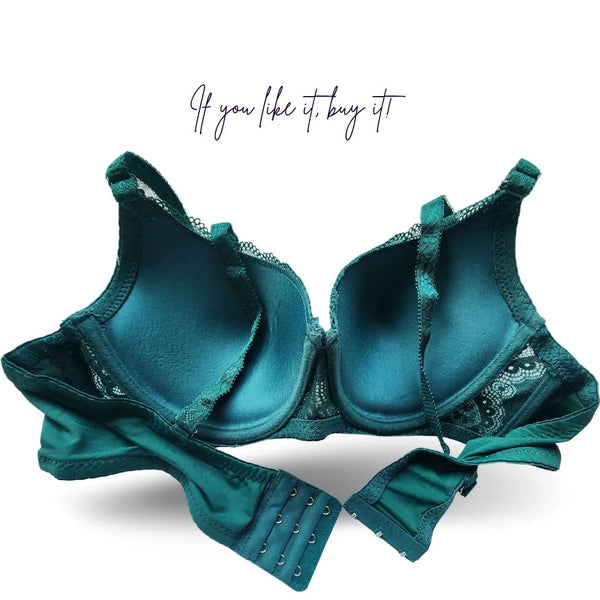 Nylon Lace Push-Up Padded Bra – Sexy Lift & All-Day Comfort