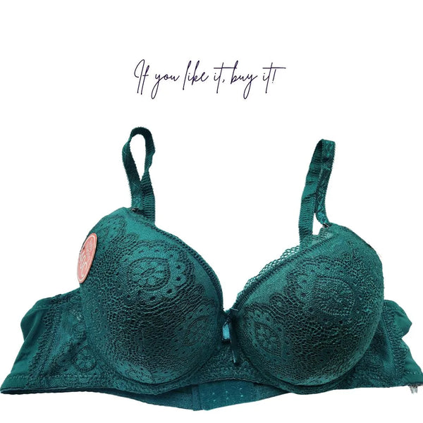Nylon Lace Push-Up Padded Bra – Sexy Lift & All-Day Comfort