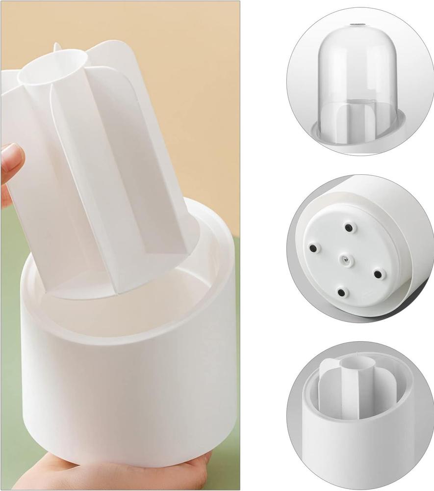 Acrylic Makeup Brush Organizer – 3 Compartment Clear Holder for Neat & Stylish Storage