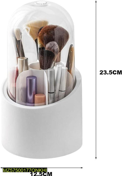 Acrylic Makeup Brush Organizer – 3 Compartment Clear Holder for Neat & Stylish Storage