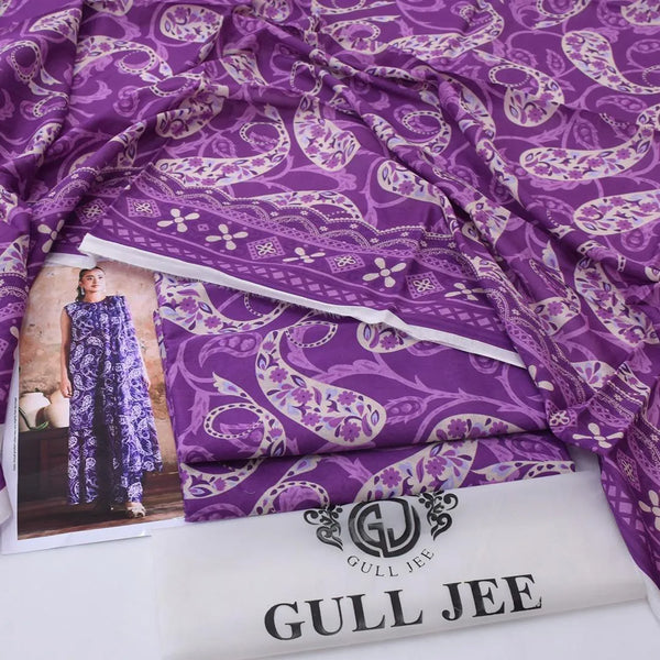 Eid Special Purple 3-Piece Printed Lawn Suit – Elegant & Festive