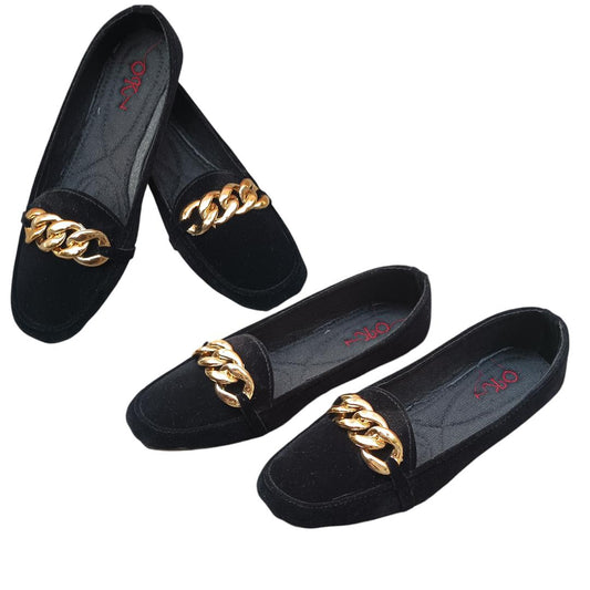 “Midnight Velvet Elegance – Black Semi-Formal Pumps for Women”