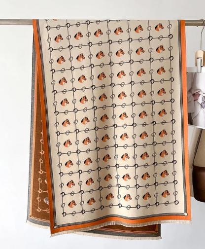 VelvetTouch™ Tie-Dye Imitation Cashmere Shawl – Warm, Stylish Wrap in Green, Pink, Orange & Yellow