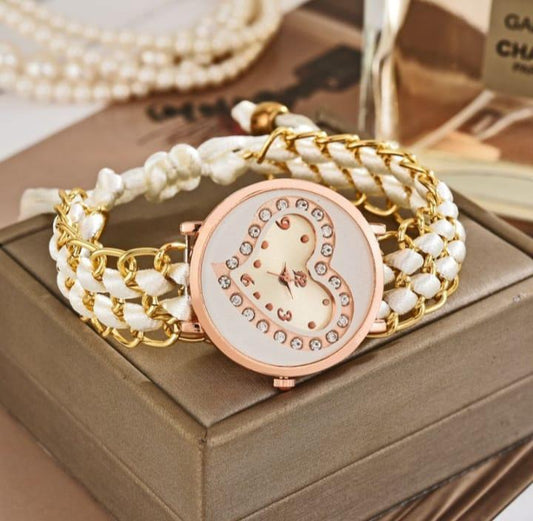 ✨ "Heart-Shaped Women’s Stainless Steel Watch – Elegant Colors + FREE Delivery"