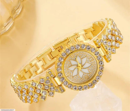 ✨ "50 % OFF Golden Stainless Steel Bracelet Watch – Luxury on Your Wrist + FREE Delivery"