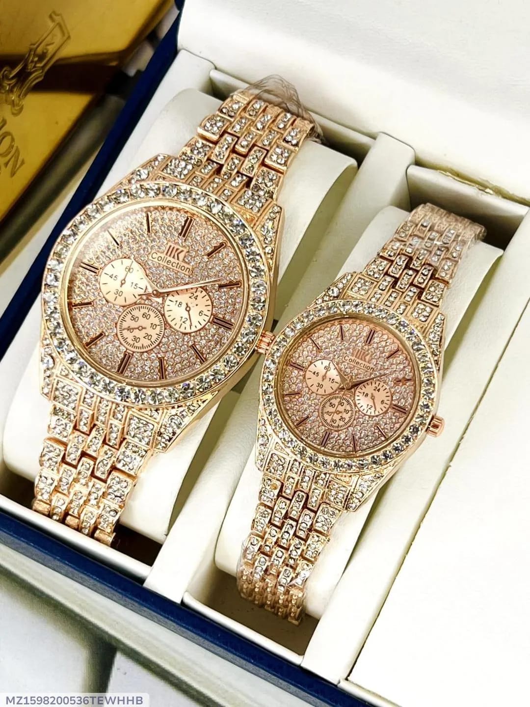 ✨ "Rose Gold Couple Watches – Timeless Love in Stainless Steel + FREE Delivery"