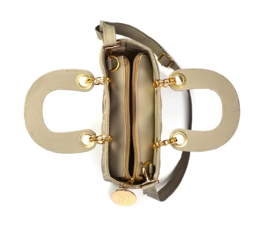 ✨ "Beige Embroidered Crossbody Bag – Multipurpose Elegance + FREE Delivery"