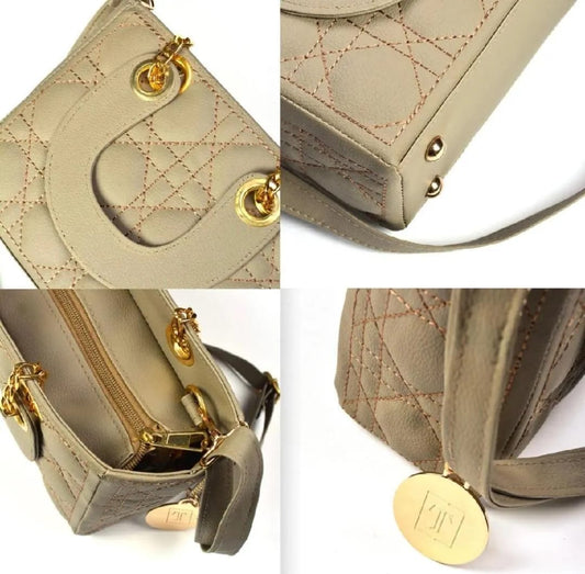✨ "Beige Embroidered Crossbody Bag – Multipurpose Elegance + FREE Delivery"