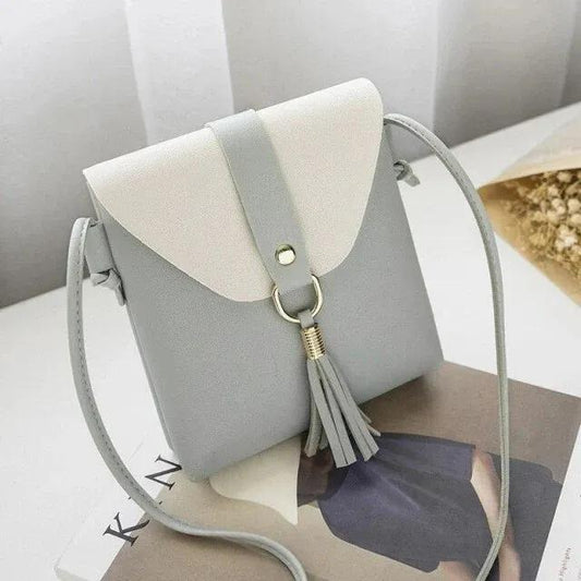 ✨ "Grey PU Leather Crossbody Bag – Classic Meets Contemporary + FREE Delivery"