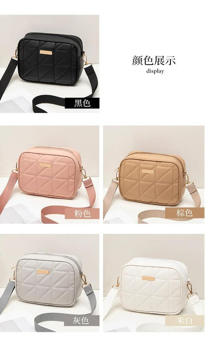 ✨ "Off-White Embroidered PU Leather Convertible Crossbody – Minimal, Elegant & Versatile"