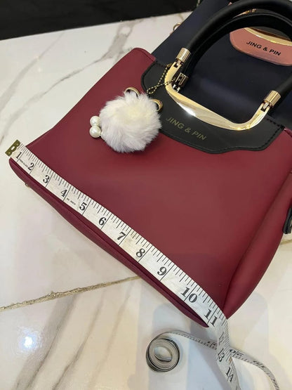 "Luxury Leather Chain Crossbody Bag – 2-Piece Set for Effortless Elegance"