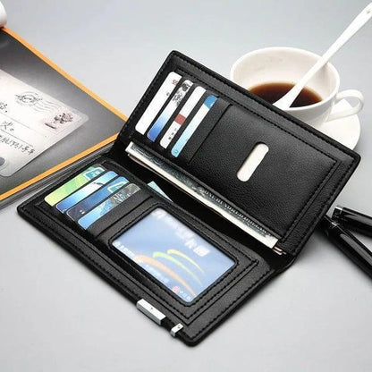 👜 "Slim & Stylish PU Leather Bi-Fold Wallet – Everyday Luxury Made Easy"