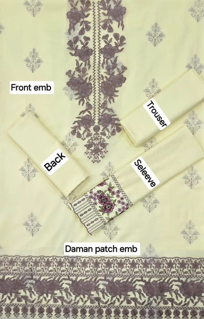 Elegant Off-White Dhanak Embroidered 2-Piece Winter Suit – Timeless Grace Edition