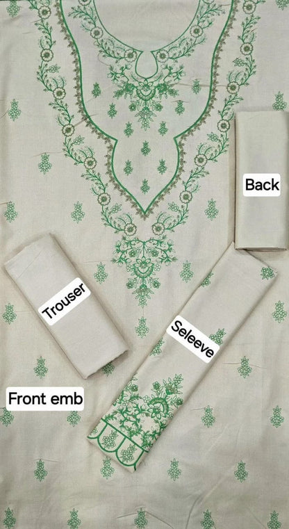 Beige Dhanak Embroidered 2-Piece Winter Suit – Soft, Elegant & Timeless