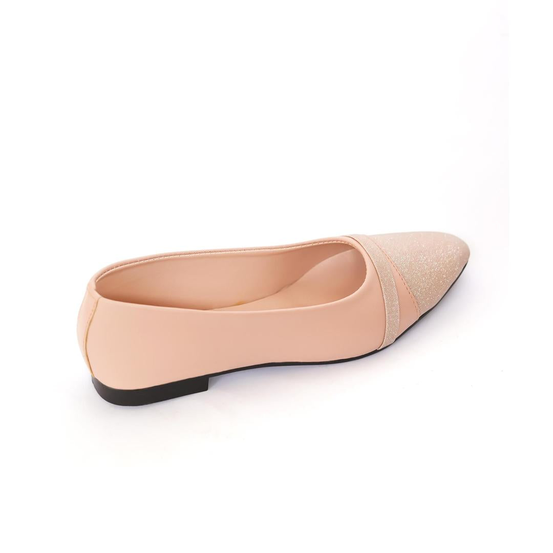 GlamHive™ Peach Textured Pumps – Soft Elegance Meets Everyday Comfort